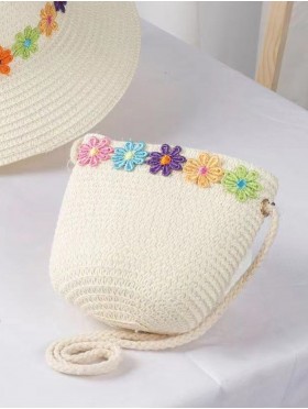 Adult's Crochet Mini Bag W/ Flowers